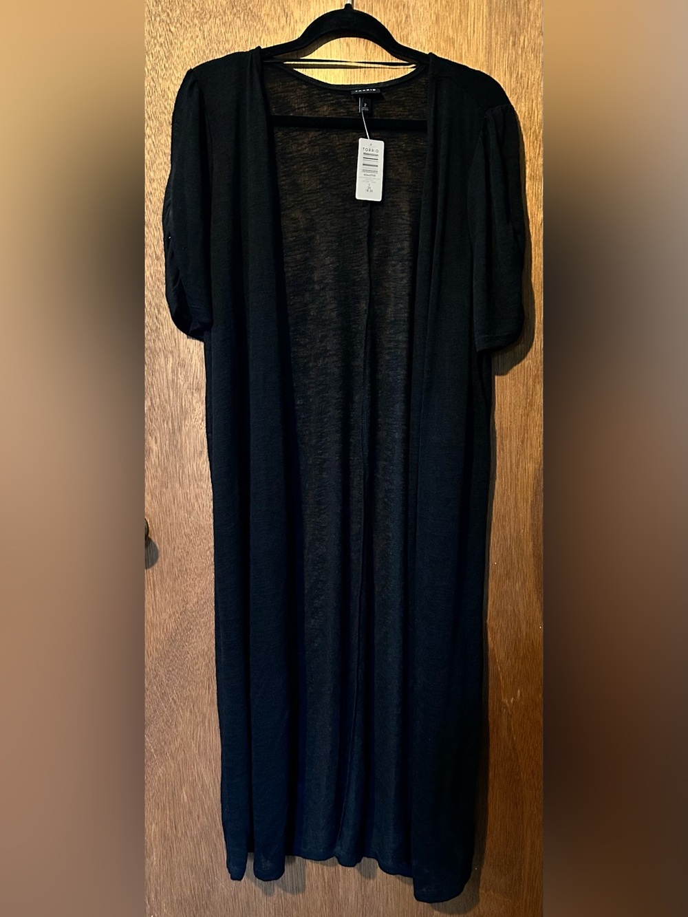 Torrid Black Duster Cardigan - Short Sleeved